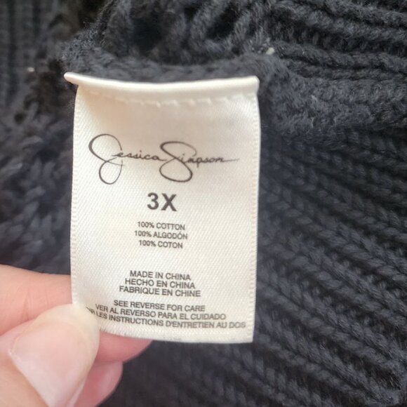 Jessica Simpson Knitted Sweater Women's Size 3X Black - Picture 11 of 11
